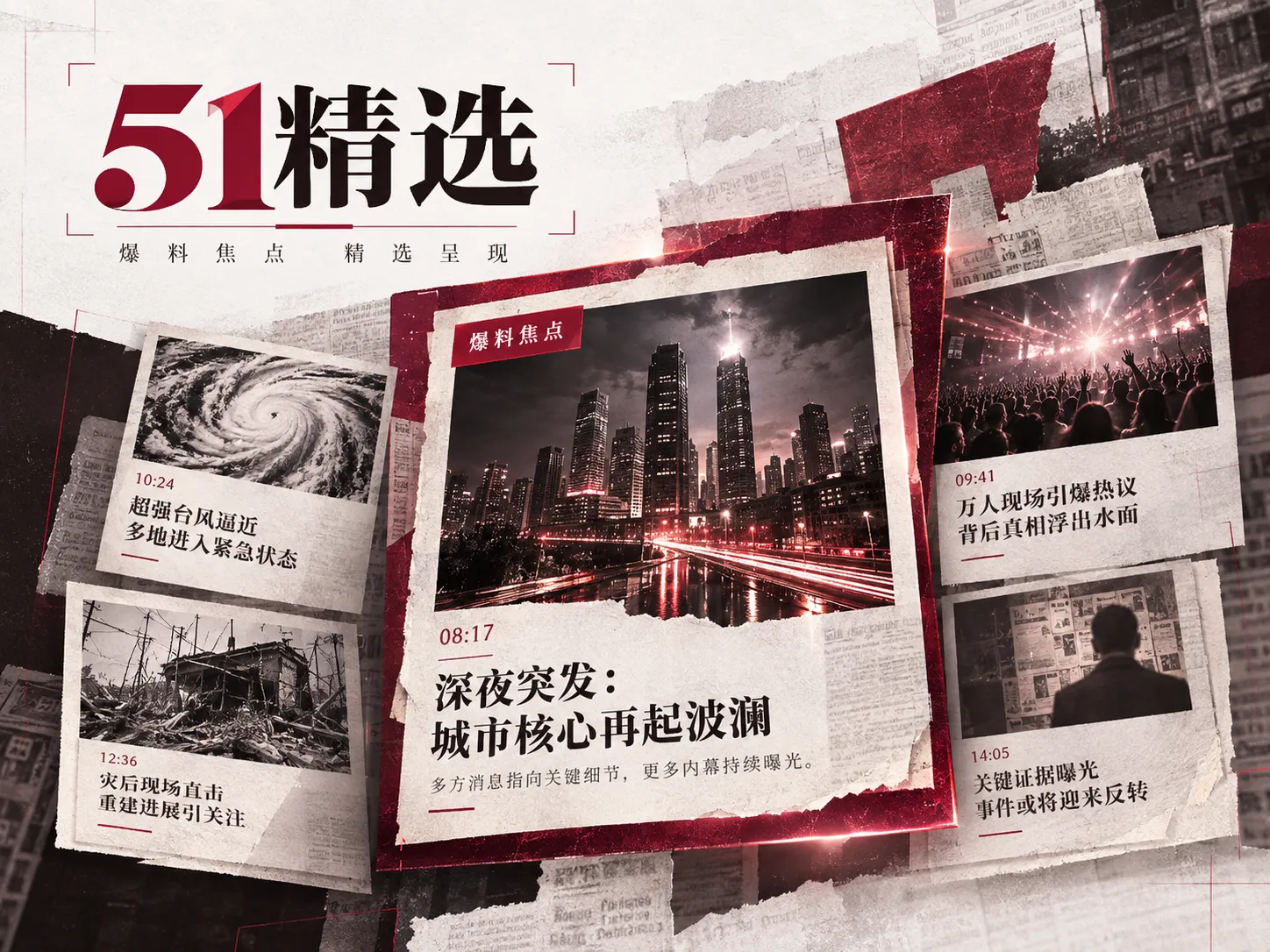 网络热门话题信息流示意