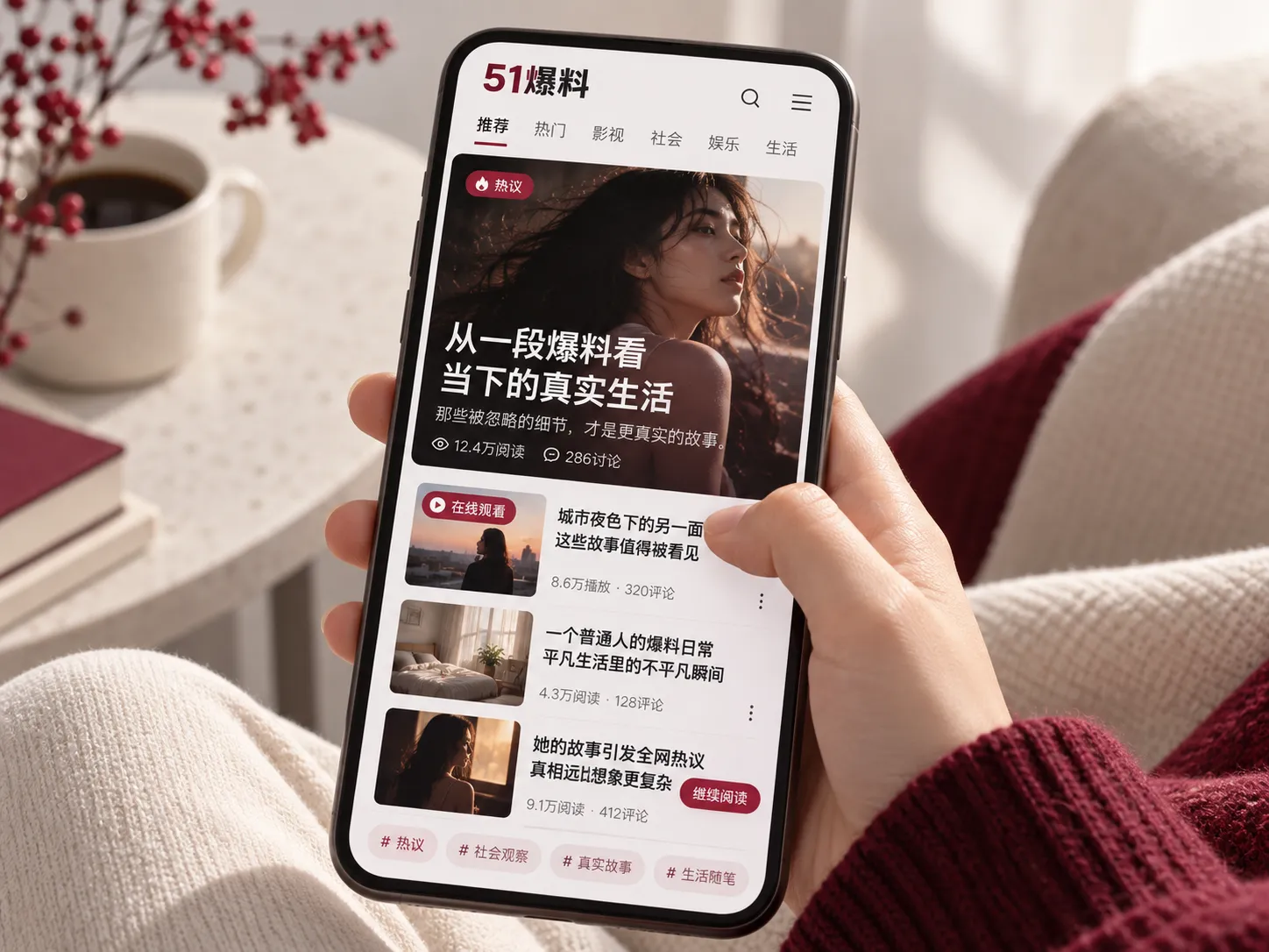 移动端在线内容浏览界面